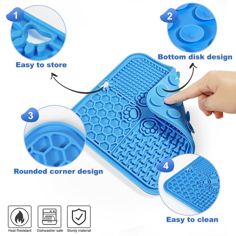 Verwohnt lick mat is microwave-safe for warming spreadable treats.