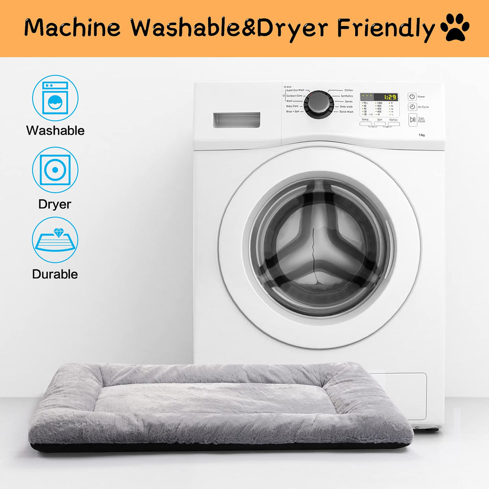 VERZEY dog bed being machine washed to show easy care
