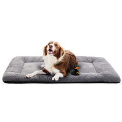 VERZEY crate pad 48inch grey surface emphasizes oversized comfort for large dogs