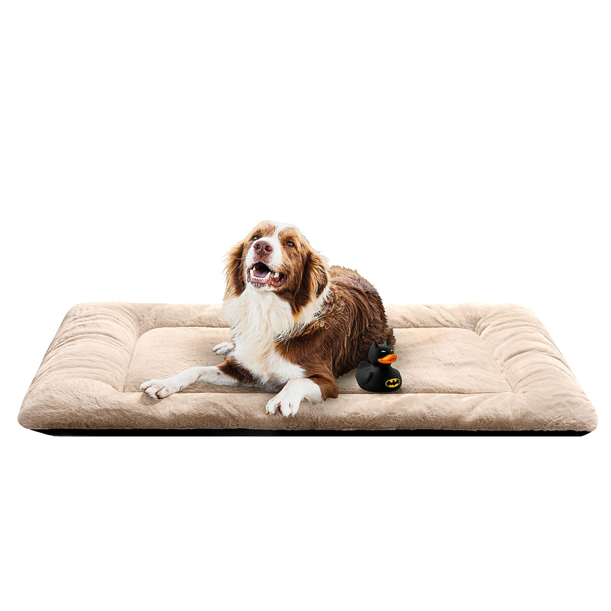VERZEY dog crate pad 48 inch with ultra-soft faux fur for cozy, premium sleeping.