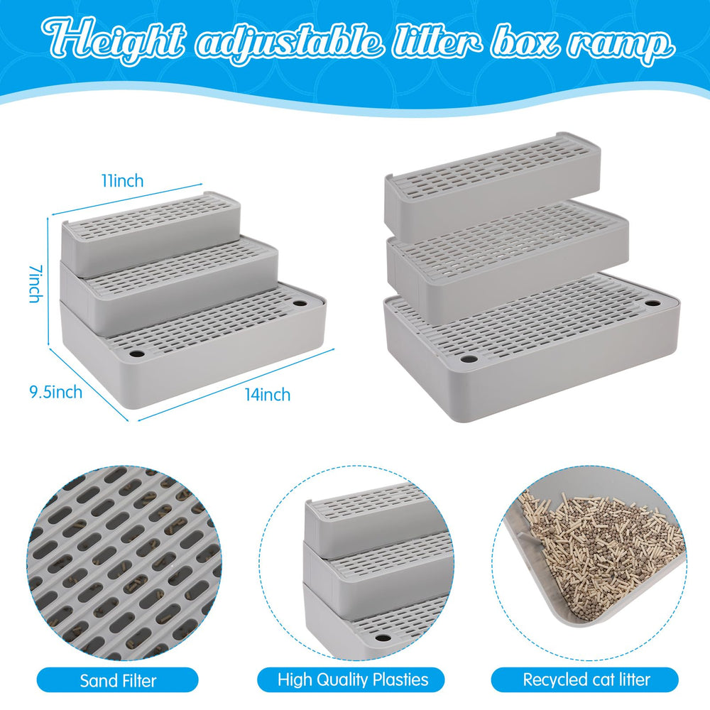 Vesici cat ramp anti-slip surface helps prevent slips on slick floors