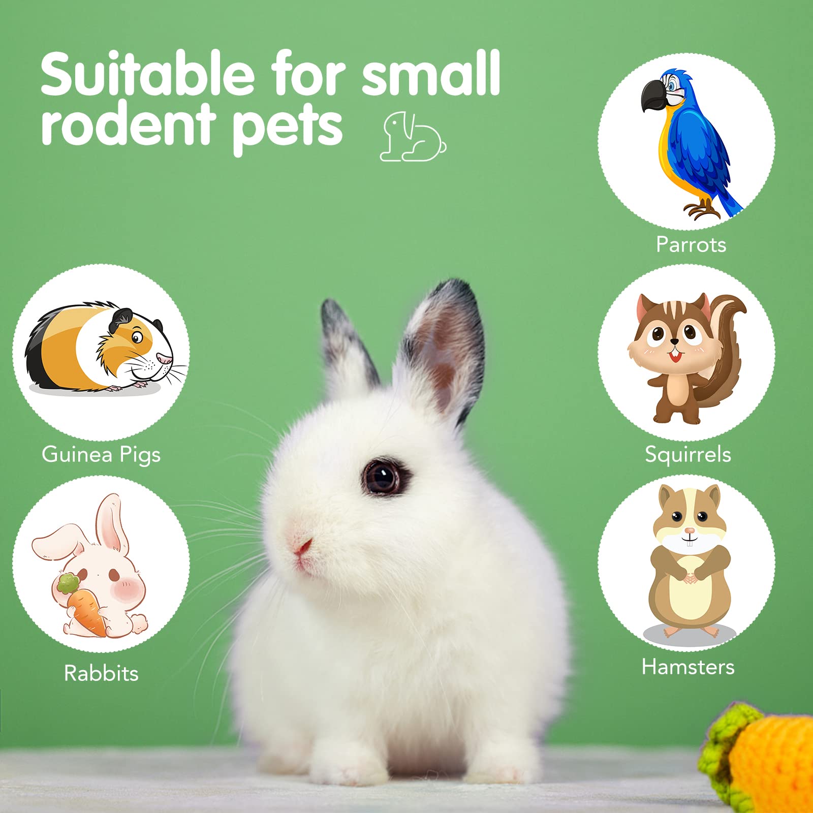 VESPRO rabbit-toy-calendula-grass-stick encourages exploration and healthy chewing