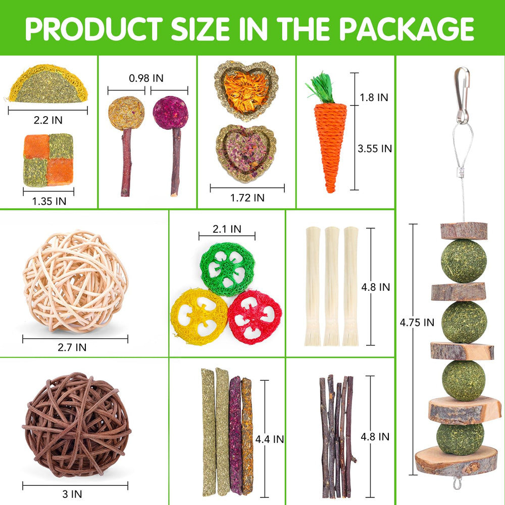 VESPRO rabbit-toy-skinless-rattan-ball durable chew toy for pets