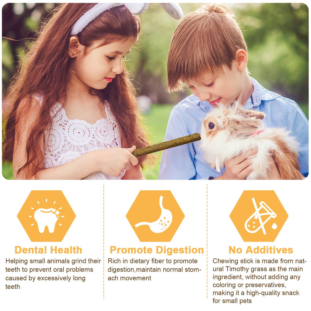 VESPRO rose hay sticks close-up showing vibrant petals for interactive nibbling.