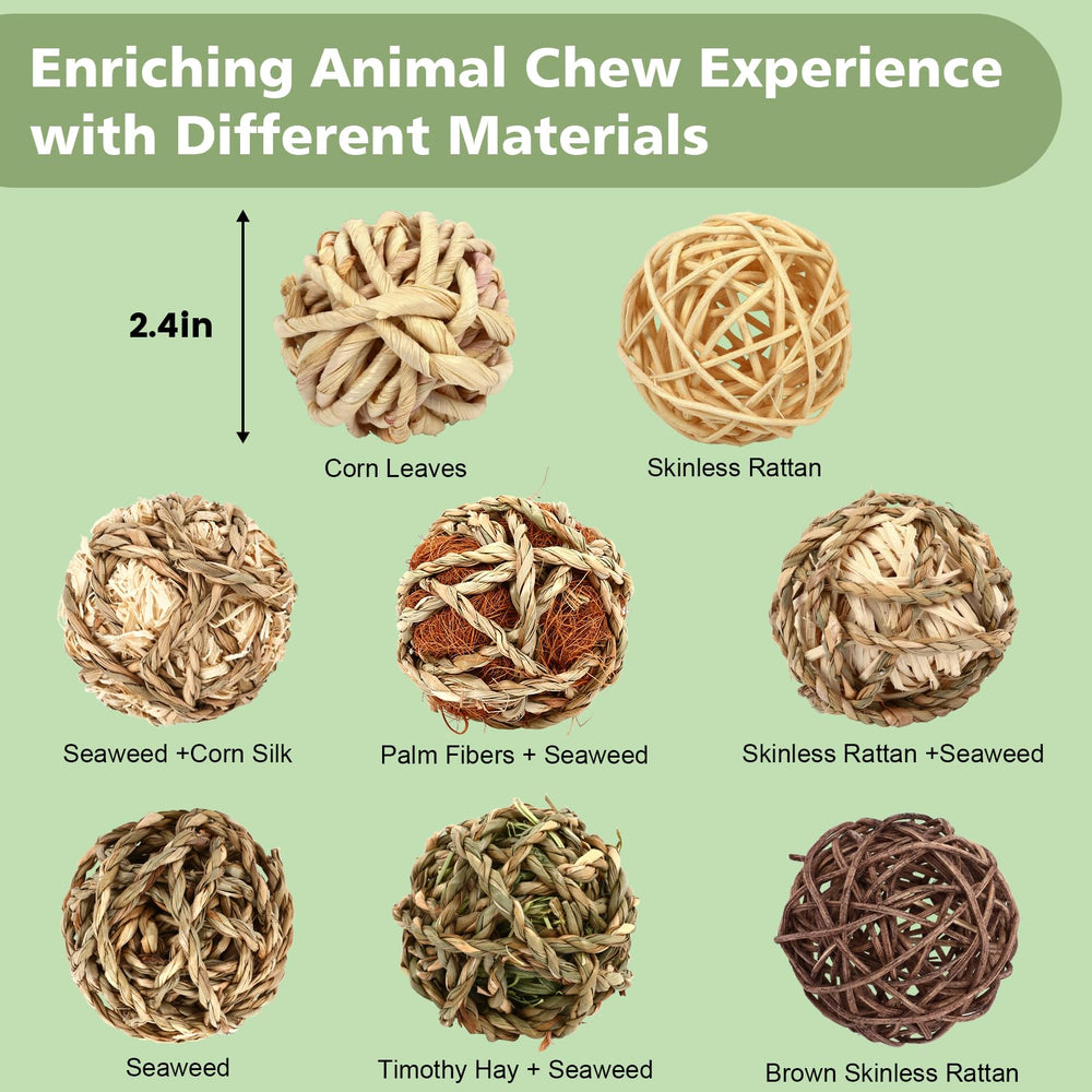 VESPRO Skinless Rattan Ball shown for safe, interactive gnawing and exploration.