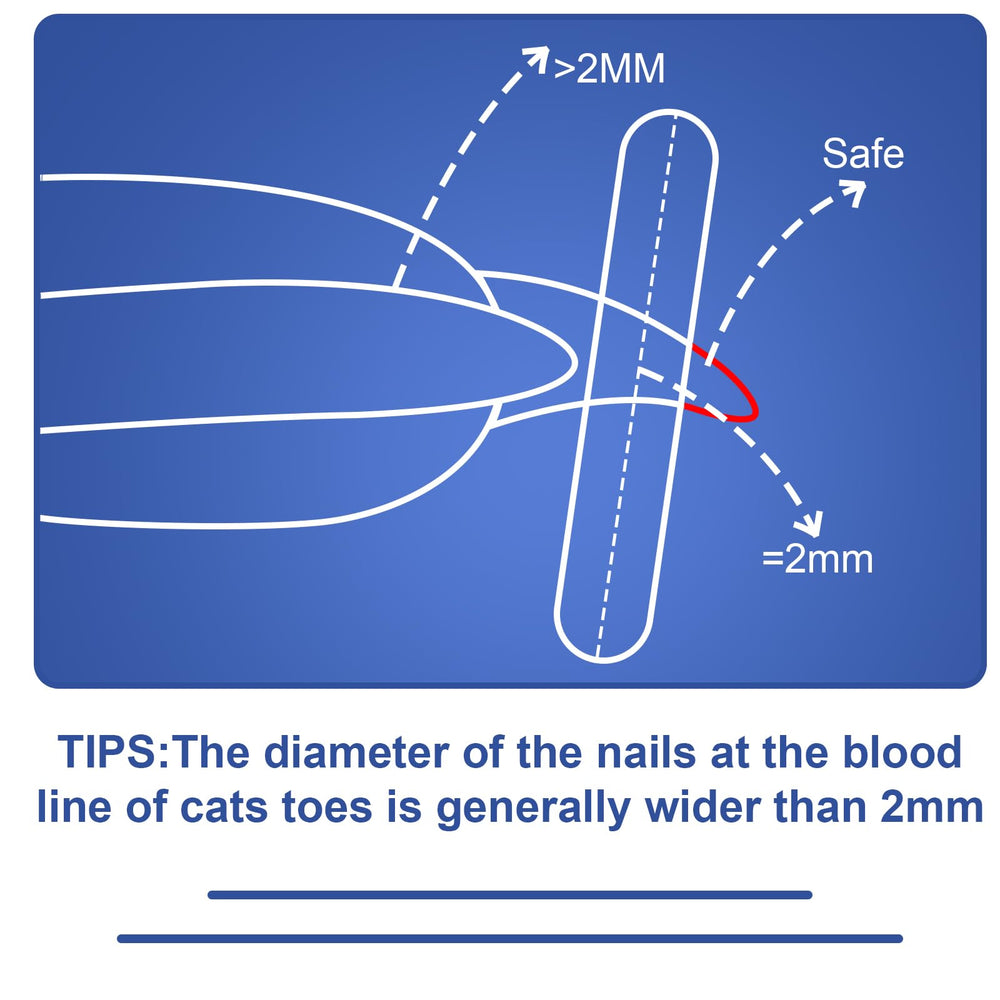 Vesslam cat nail clippers orange-handle increases visibility during grooming.
