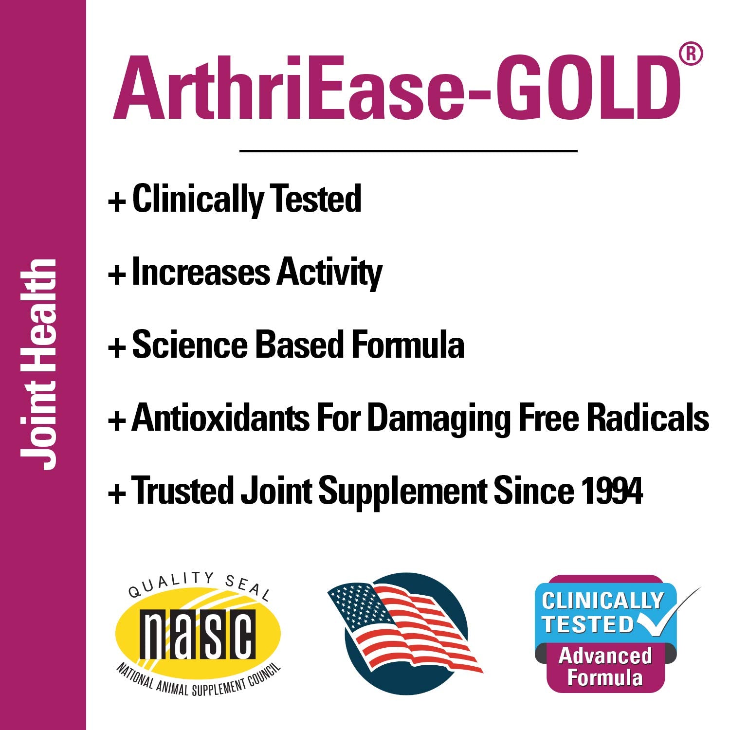 Vet Classics ArthriEASE-Gold senior-pet-use image highlights post-injury or post-surgery support