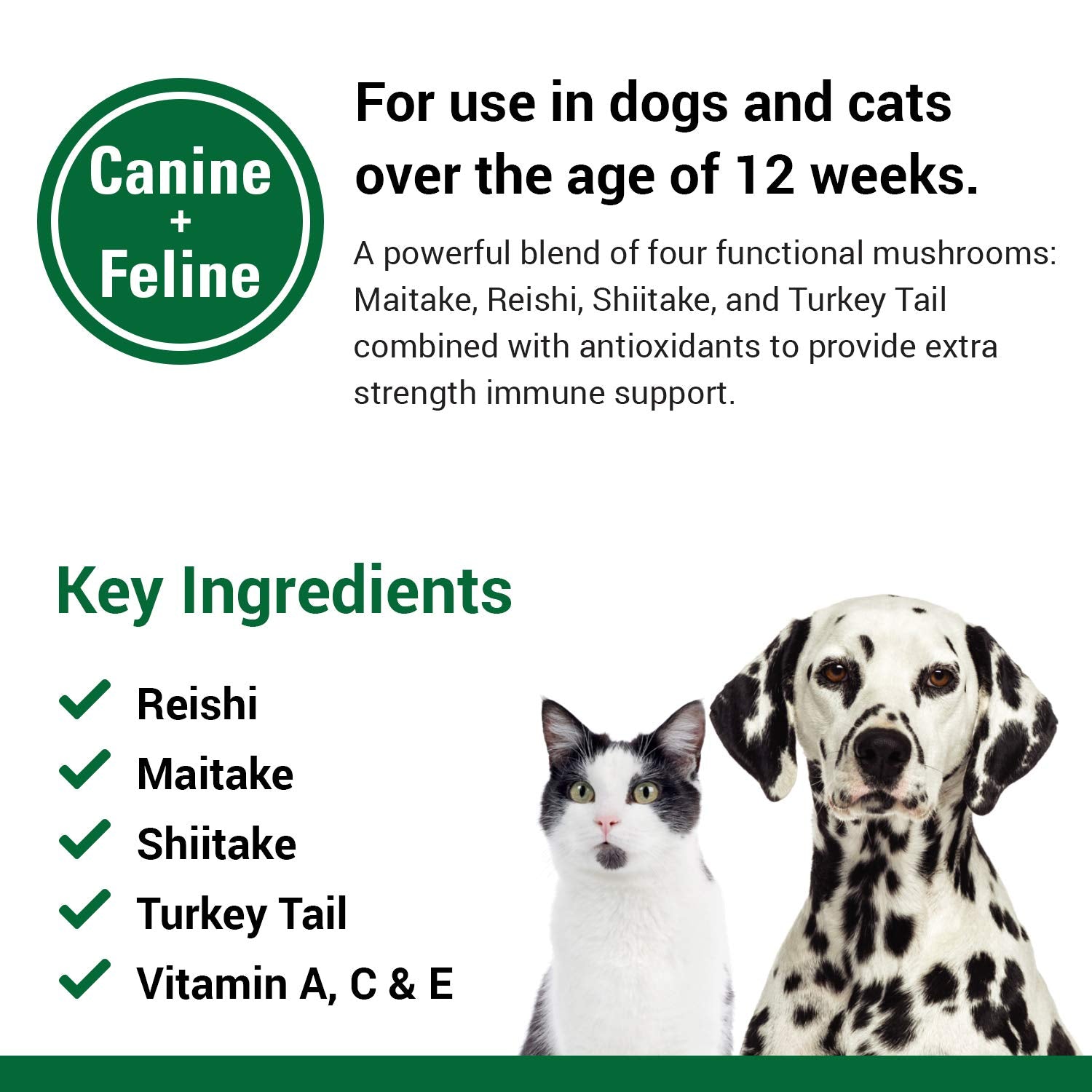 Vet Classics CAS Options label highlights antioxidants for supporting healthy immune response