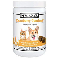 Vet Classics Cranberry Comfort bottle—potential bladder support for dogs and cats.