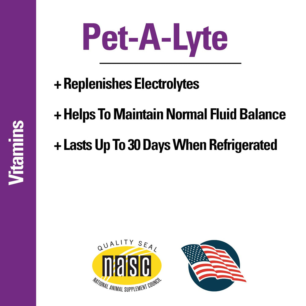 Vet Classics Pet-A-Lyte measuring cup aids accurate fluid dosing.
