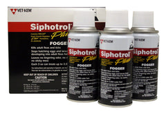 Vet-Kem Siphotrol Plus Fogger 9oz pack for fast flea and tick control in homes