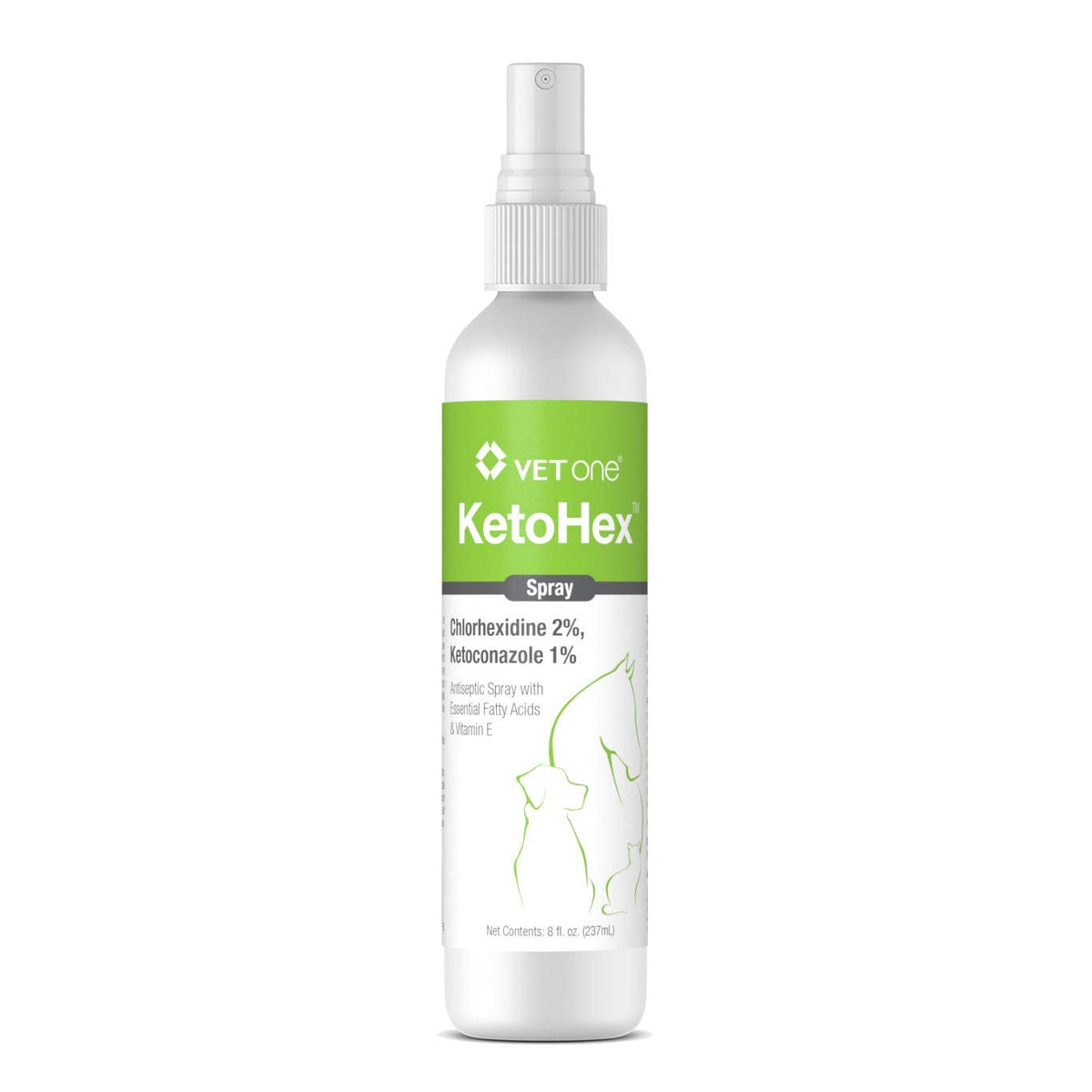 Vet One Ketohex Spray bottle for quick, controlled application.