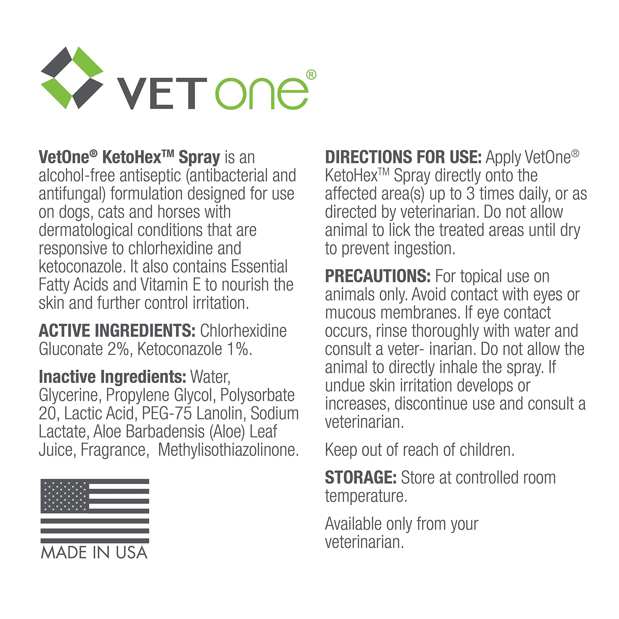 Vet One Ketohex Spray packaging on a shelf.