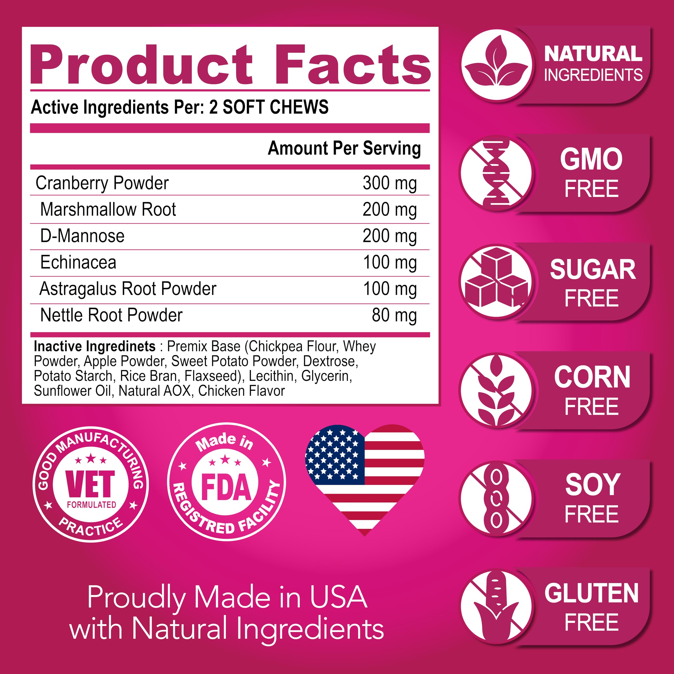 Vet Promise cranberry pet supplement treats in packaging ready for on-the-go care