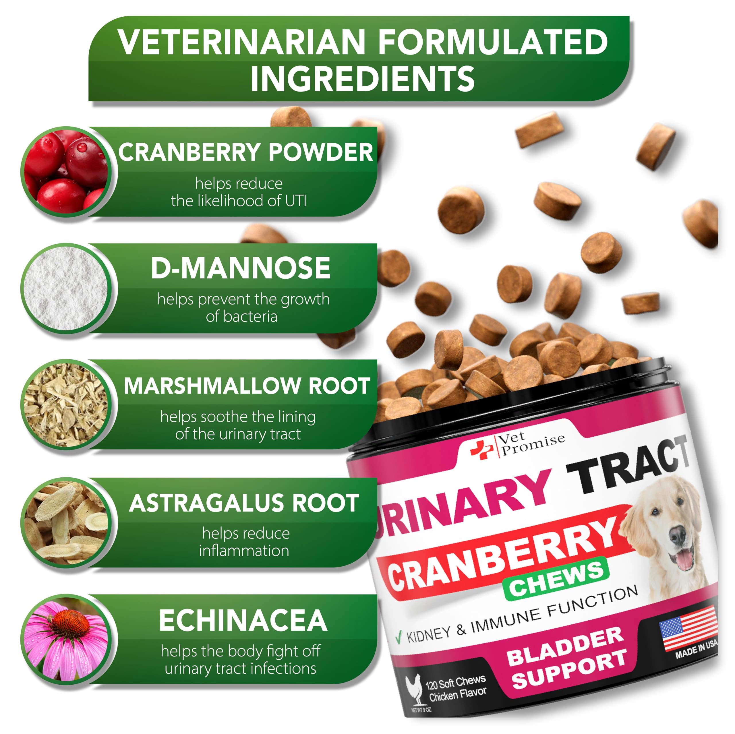 Vet Promise dog bladder health treats for daily-use chews and wellness