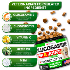 Vet Promise glucosamine dogs packaging USA-made indicating quality