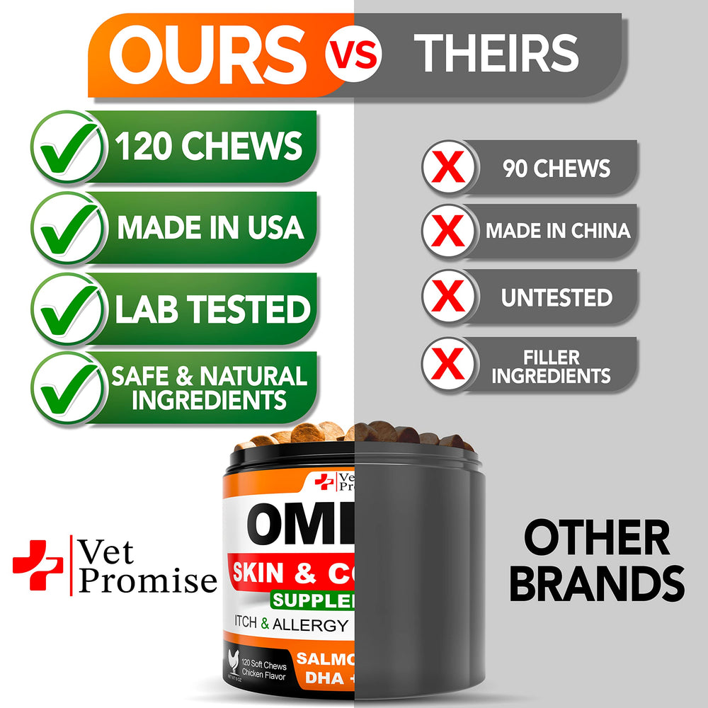 Vet Promise made in USA dog omega-3 high-quality vet-formulated supplement.