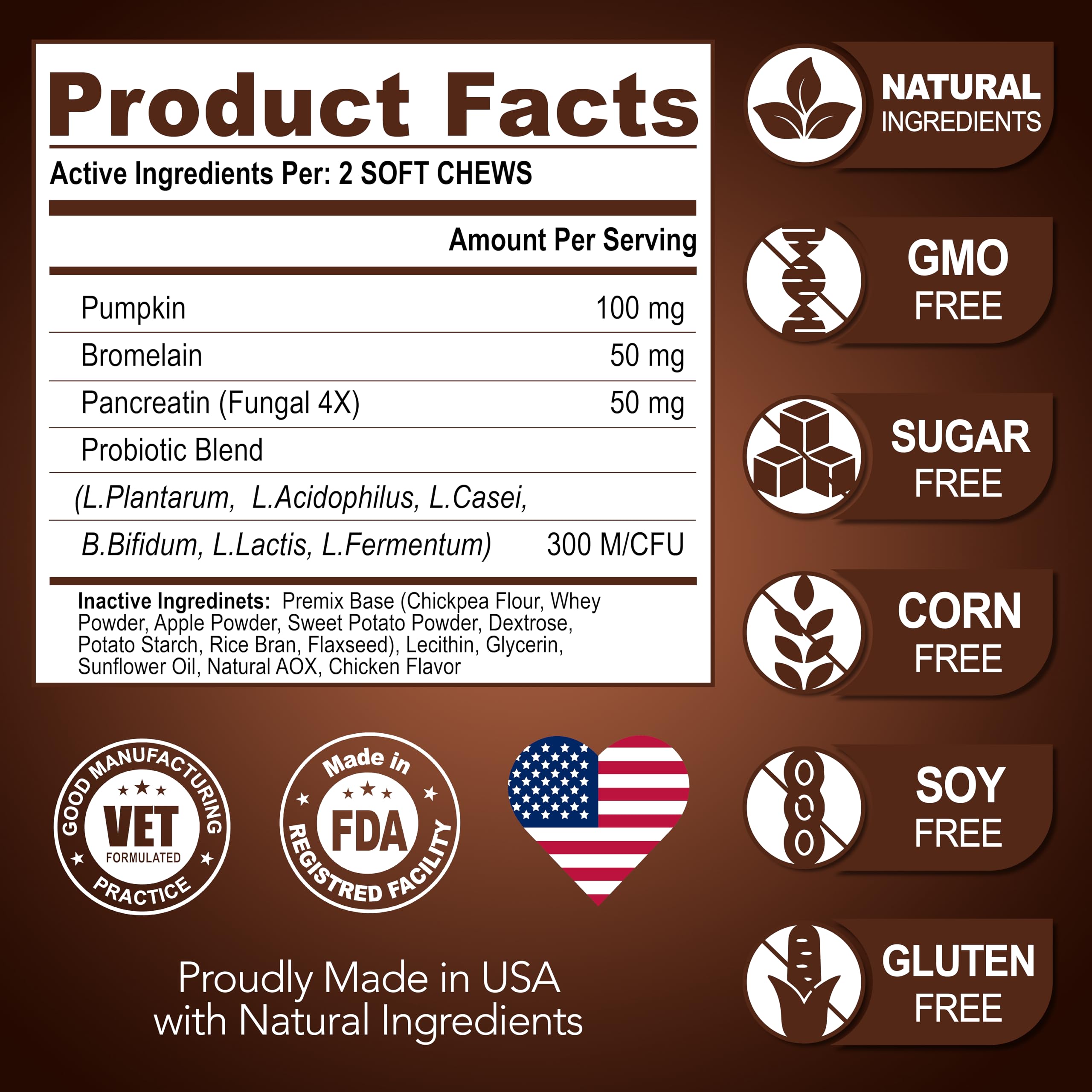 Vet Promise Super Poop Probiotics serving suggestion — 120 chews for daily gut health.