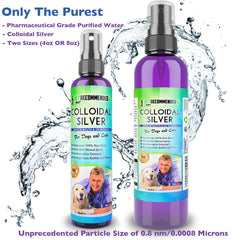Vet Recommended colloidal silver hot spot spray for dogs.