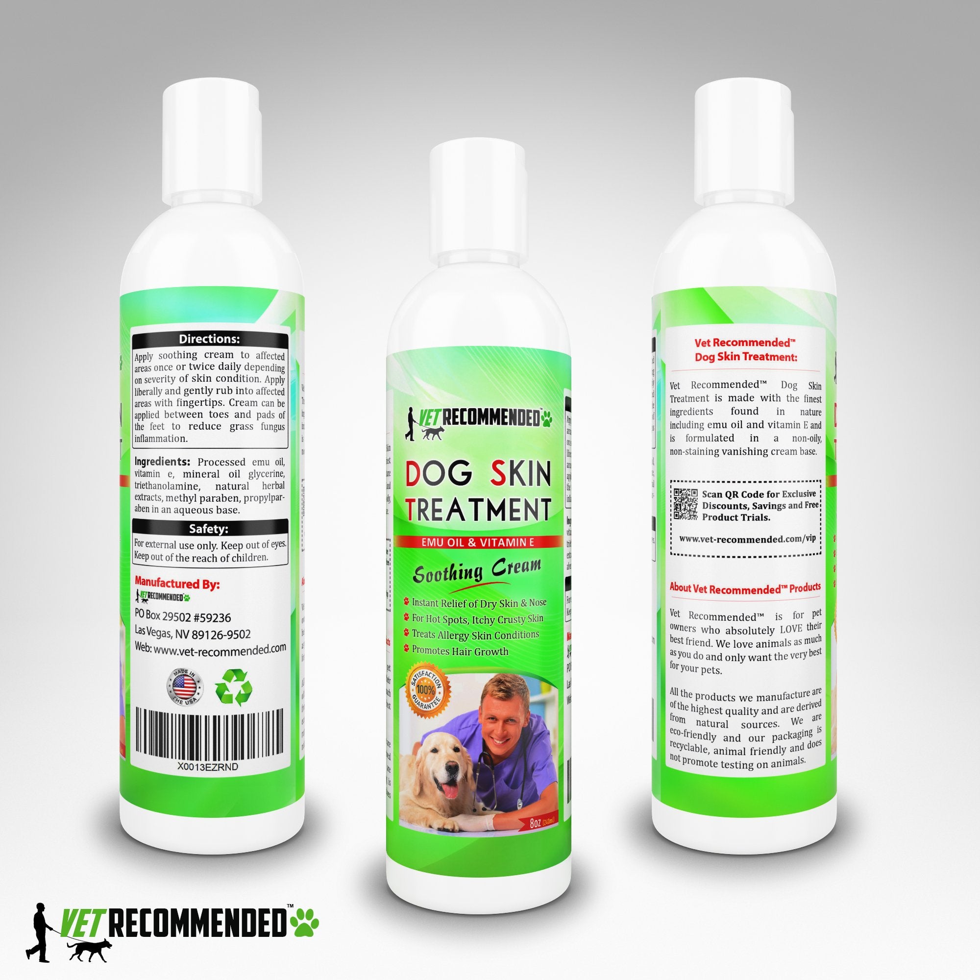 Dog looks calm after Vet Recommended cream application