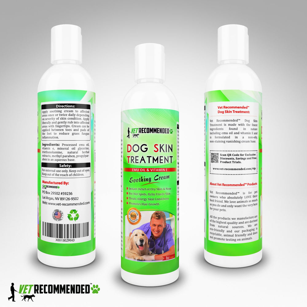 Dog looks calm after Vet Recommended cream application