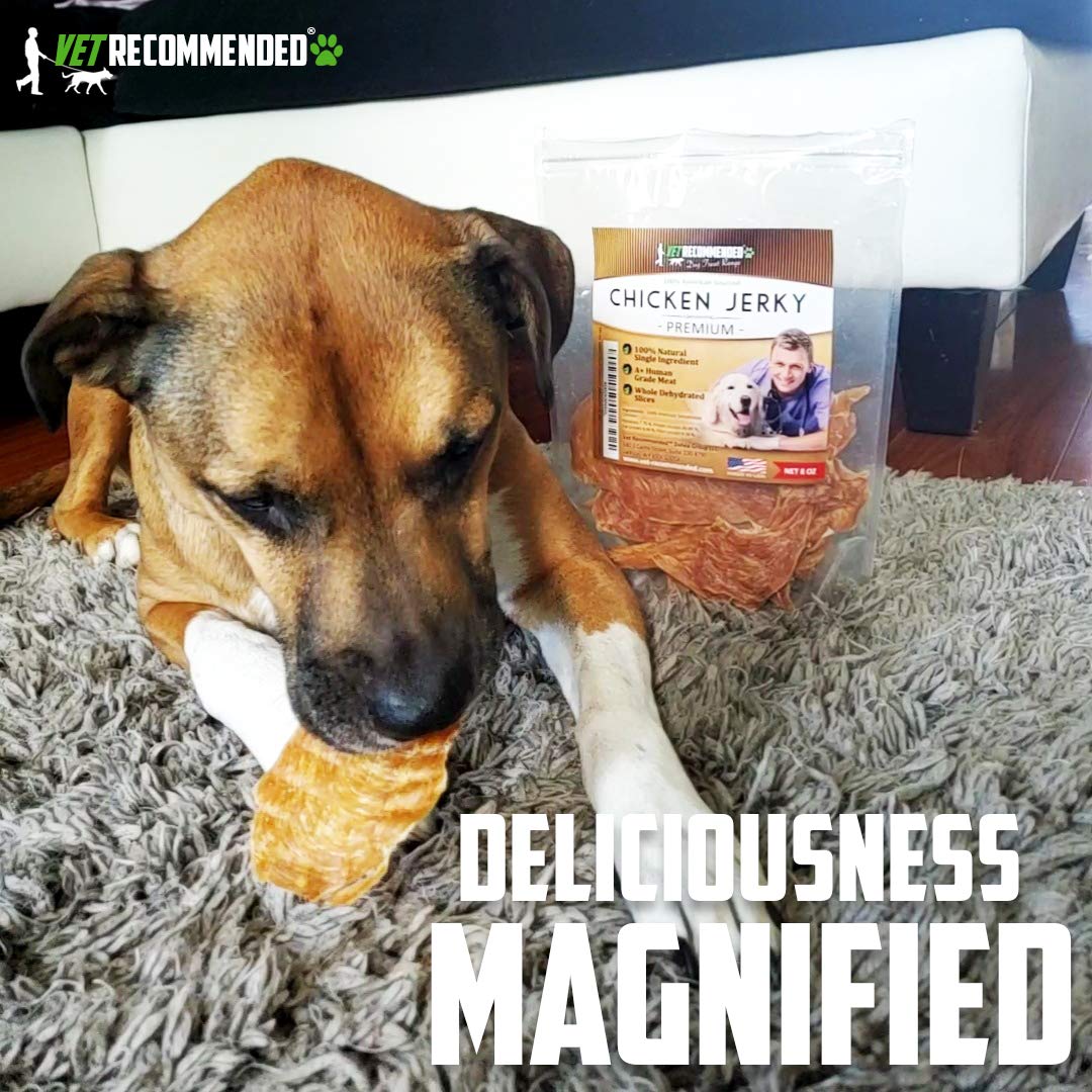 Vet Recommended USA-made chicken jerky pack, craft-made quality and American sourcing