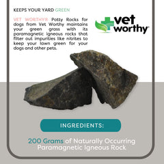 Vet Worthy Potty Rocks bowl-dispense: easy water filtration to reduce impurities.
