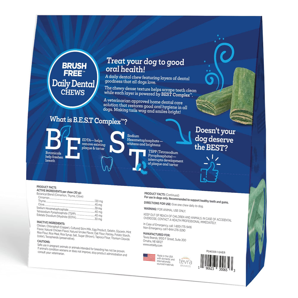 Glimpse of chews indicating fresh breath support