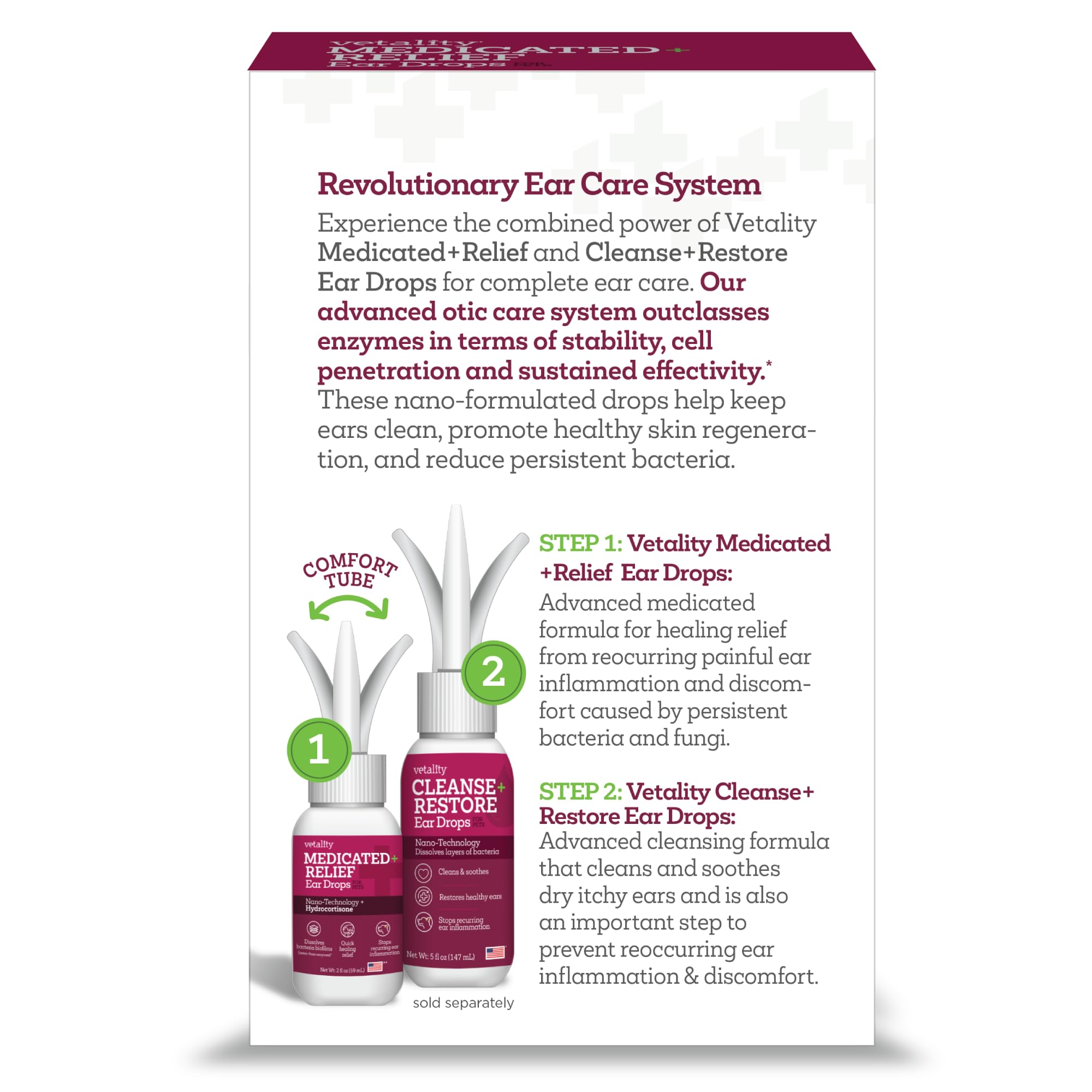 Vetality Comfort Tube applicator closeup ready for easy ear care