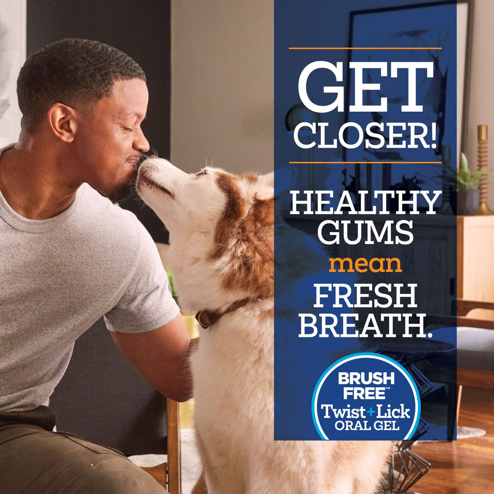 Vetality Twist and Lick dental gel peanut-butter-label highlights tasty flavor that dogs love.