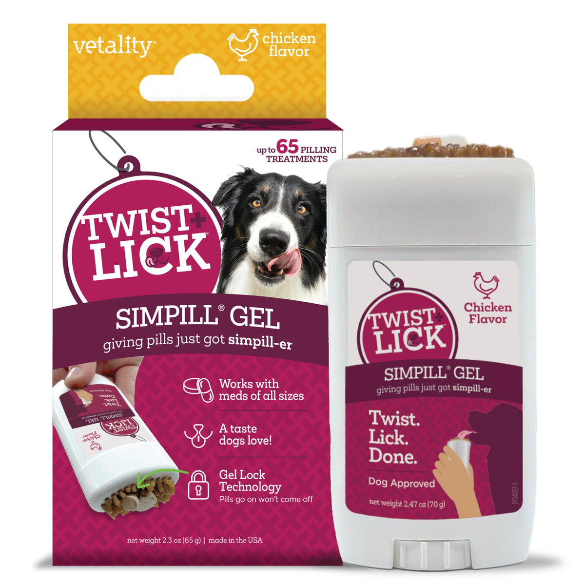 Vetality Twist + Lick SimPill para perros: recubre pastillas con cariño