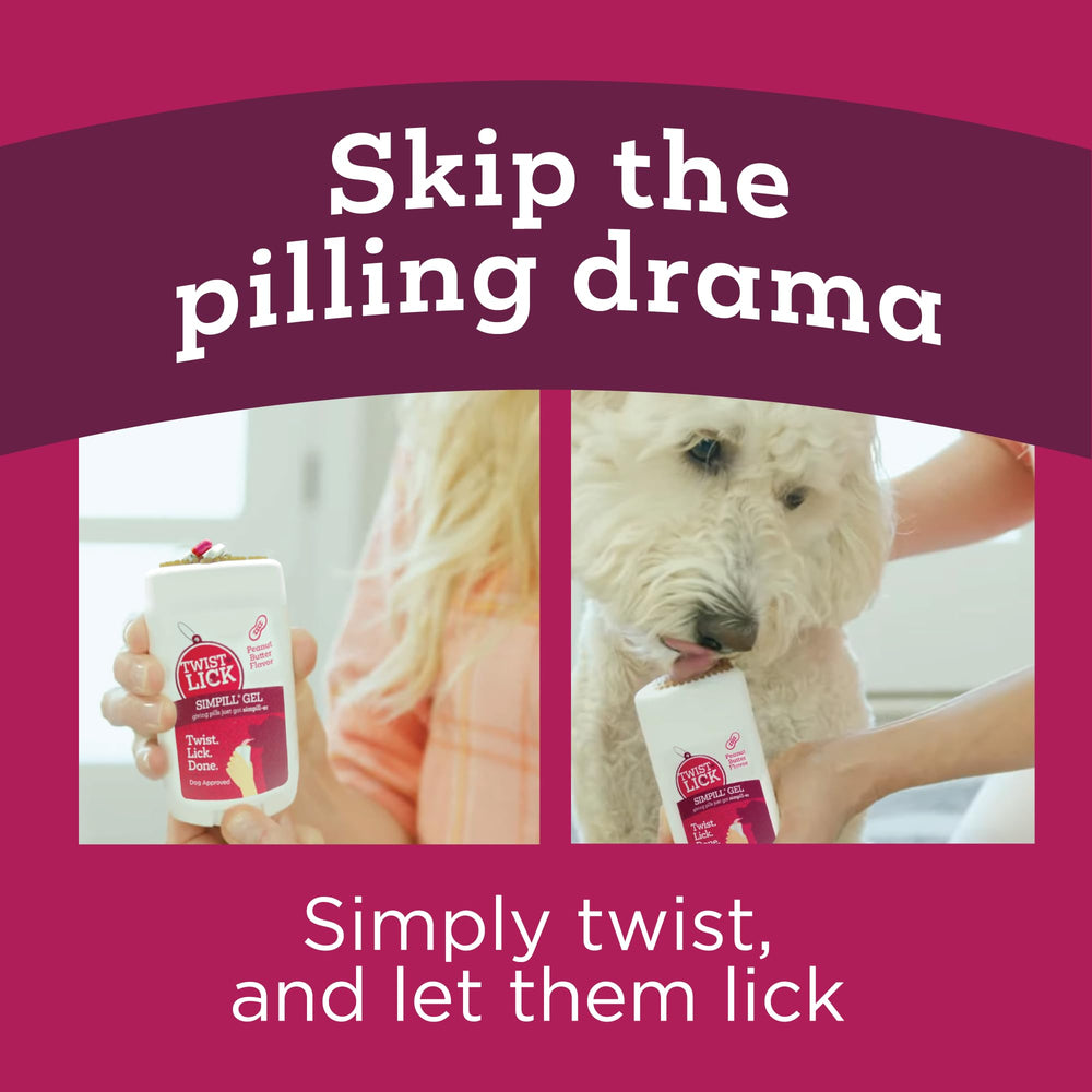 Vetality Twist + Lick SimPill sabor pollo para perros