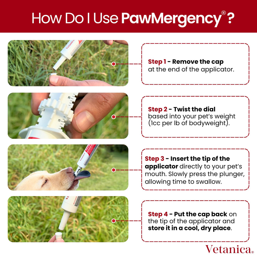 Vetanica PawMergency dog and cat support indicating universal pet suitability