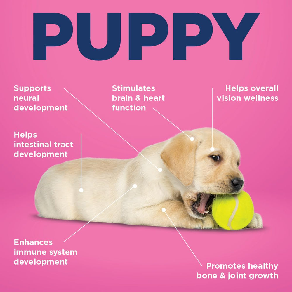 Vetericyn All-in 1 puppy immunity bottle emphasizing vitamins and antioxidants