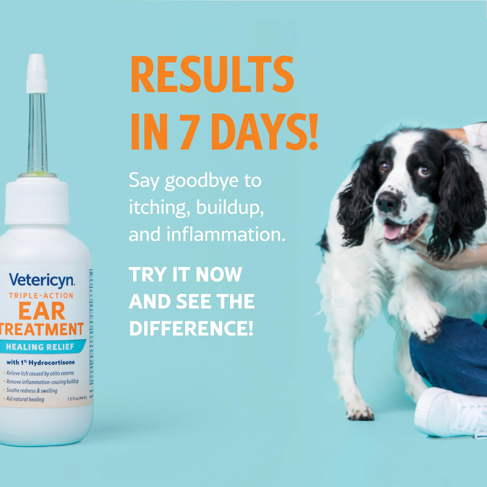 Vetericyn ear care for dogs and cats in use evokes comprehensive at-home ear care.