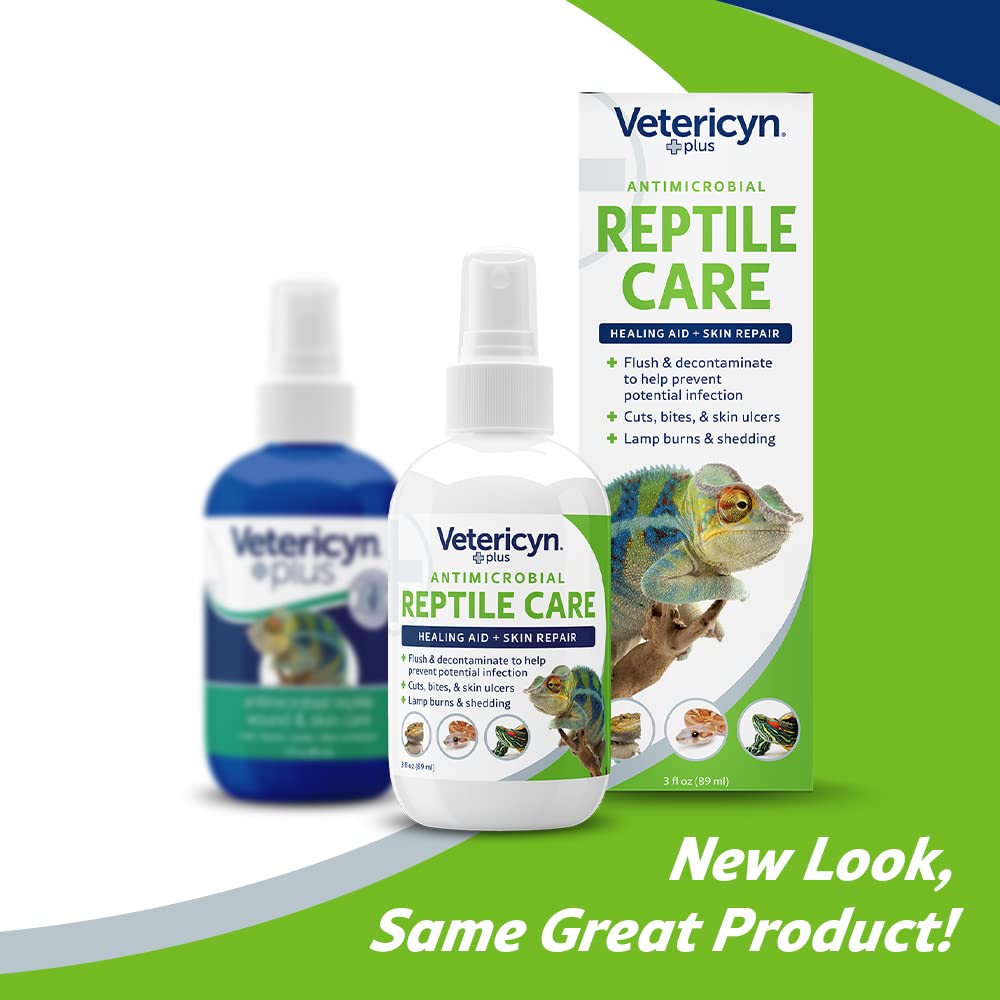 Vetericyn Plus cuidado de piel para reptiles: alivia irritaciones y problemas cutáneos.