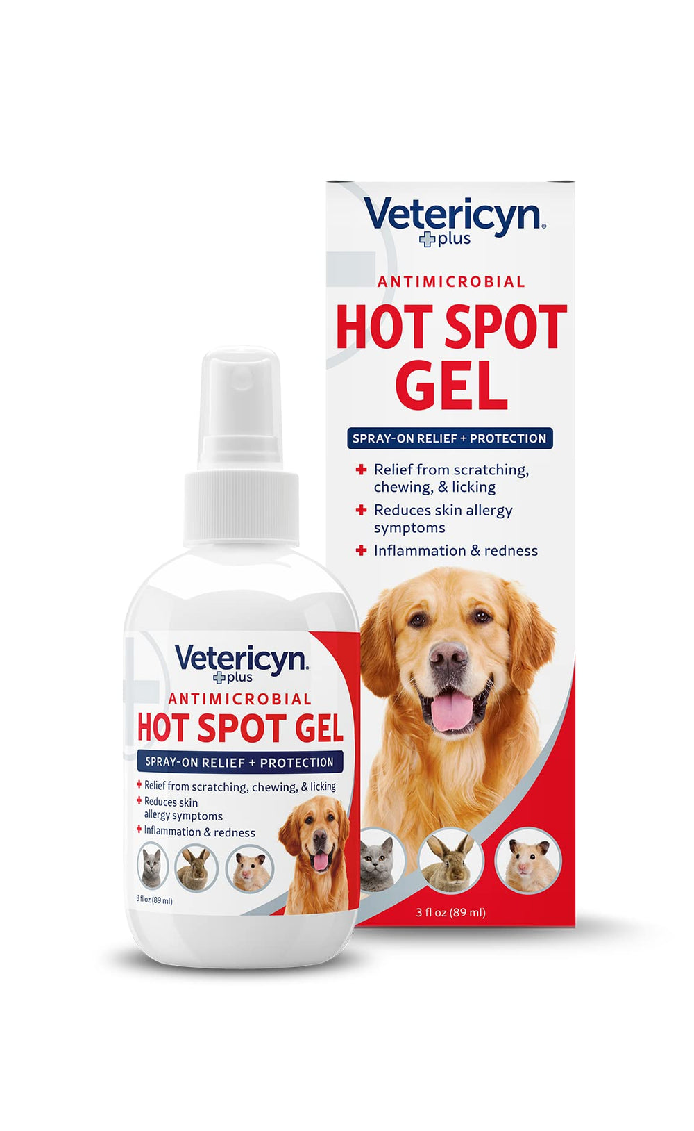 Vetericyn Plus Dog Hot Spot Gel bottle for quick itching relief.