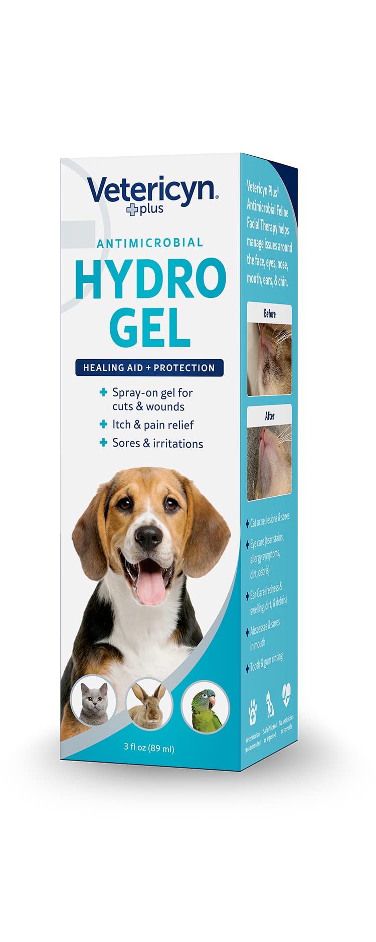 Vetericyn Plus easy-spray design enables quick first aid on the go.