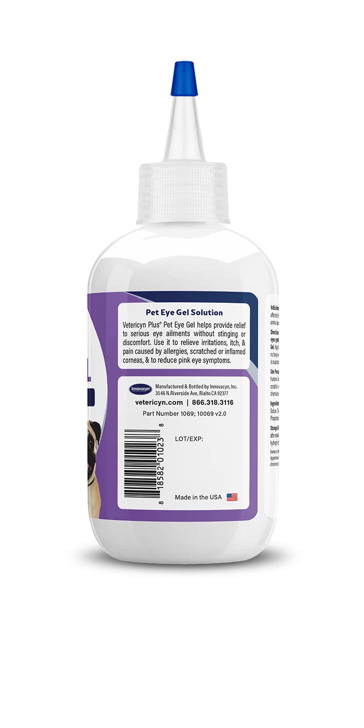 Vetericyn Plus Eye Gel near dog eye area for comfort support