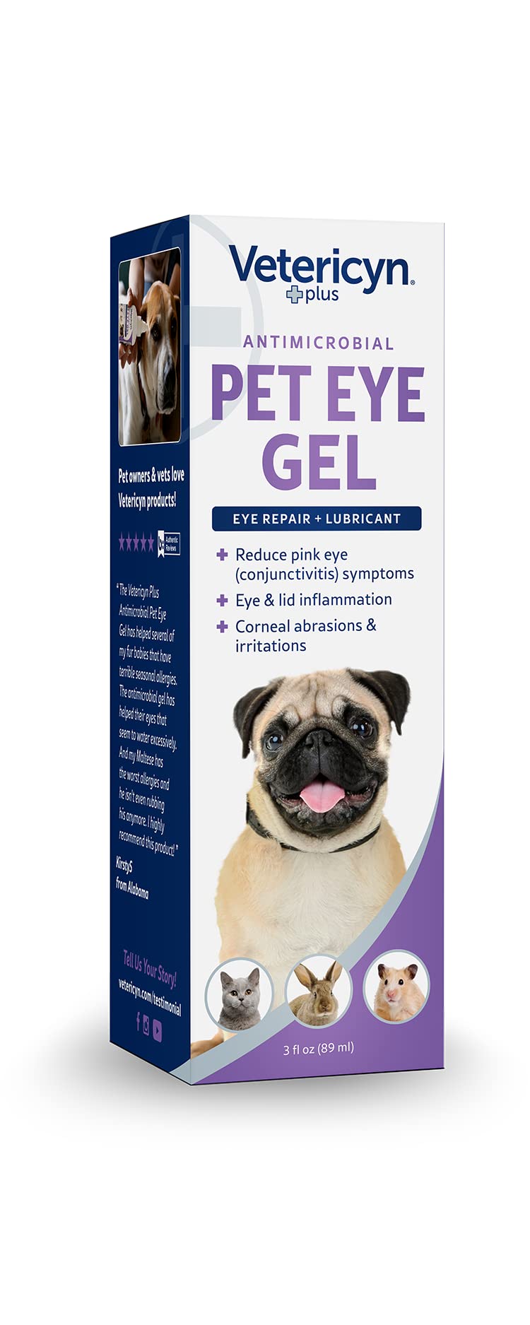 Vetericyn Plus Eye Gel safe-lick formula image showing ingestion-safe use