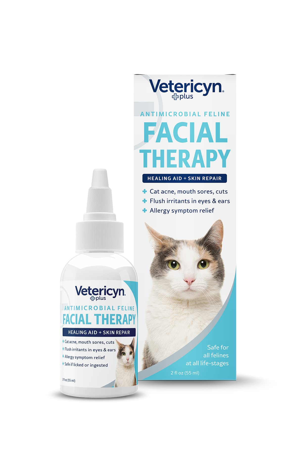 Vetericyn Plus Feline Facial Therapy chin acne application for soothing healing