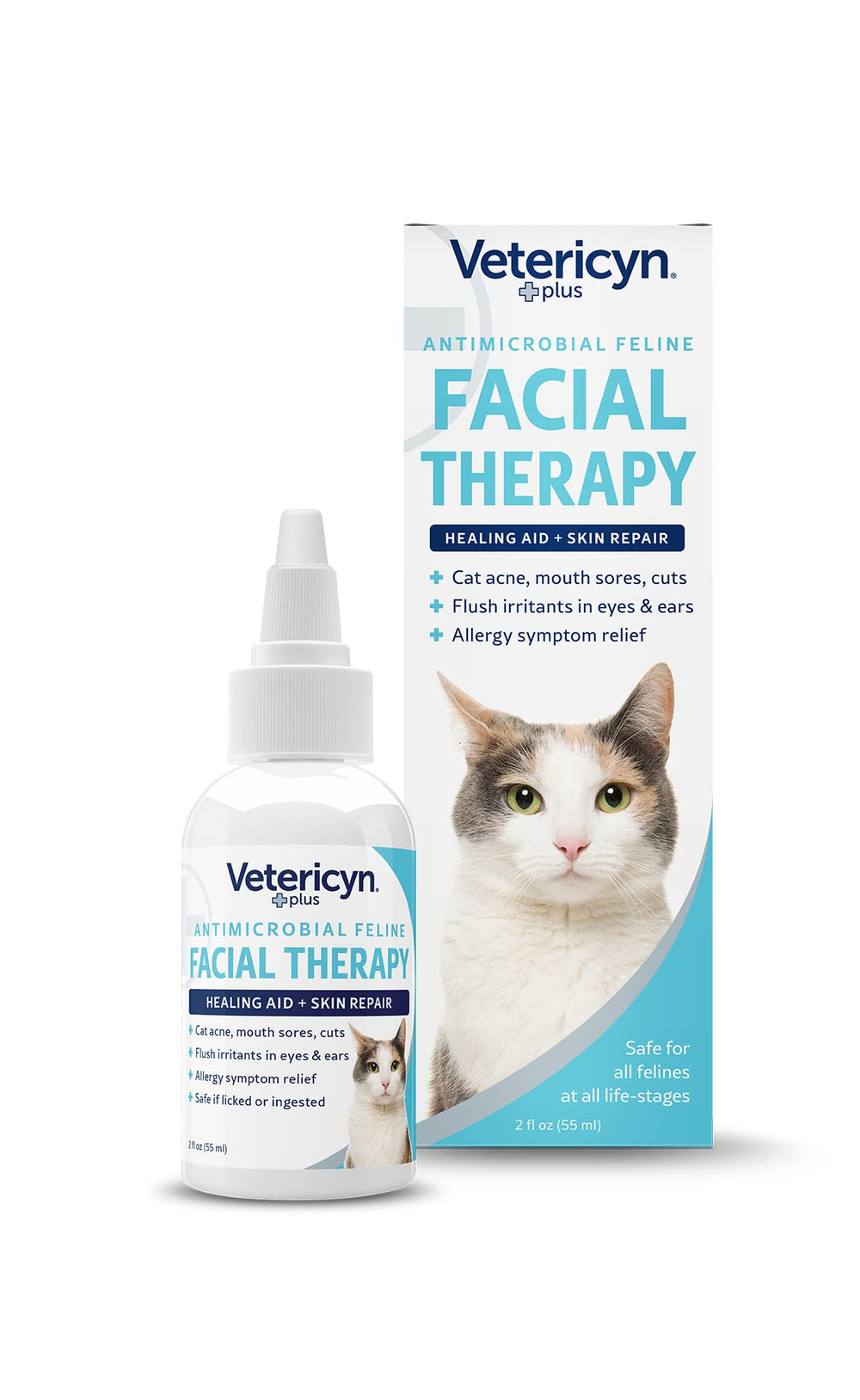 Vetericyn Plus Feline Facial Therapy chin acne application for soothing healing