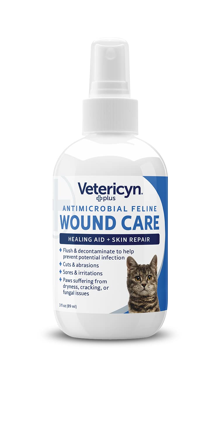 Envase de 3 onzas de Vetericyn Plus para cuidado felino