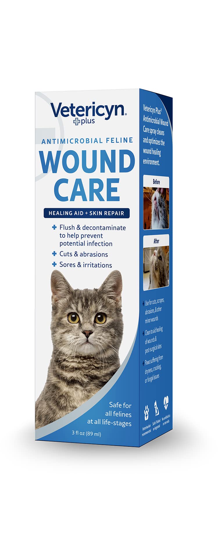 Vetericyn Plus para gatos, tecnología no tóxica y segura para uso diario