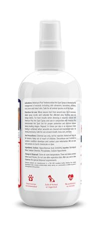 Vetericyn Plus hot spot spray close-up on irritated dog skin with soothing appearance