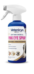 Vetericyn Plus Pink Eye Spray on cow eye for gentle irrigation and conjunctivitis relief.