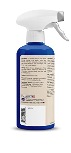 Vetericyn Plus Pink Eye Spray applied to pig eye to flush discharge and promote healing.