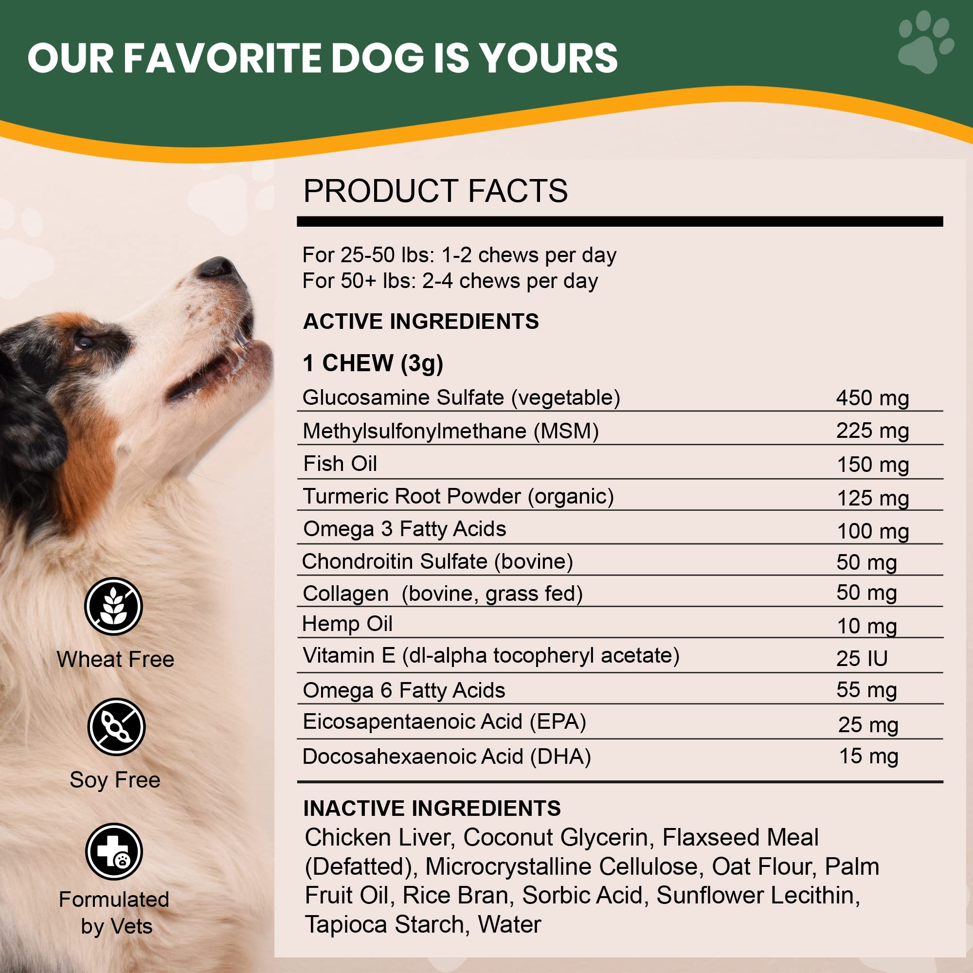Veterinary Naturals soft chews close up show chewy texture for senior treats