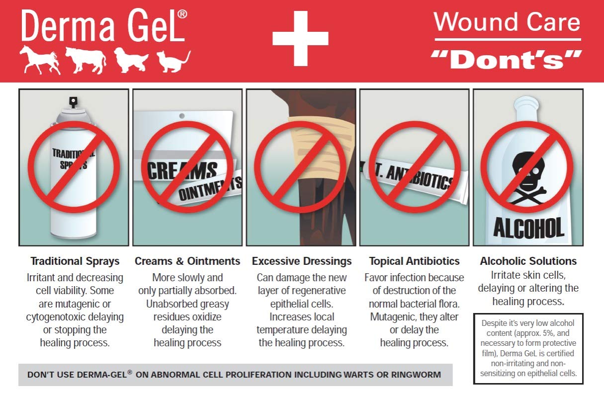 Veterinus Derma Gel protective film effect reduces dressing needs