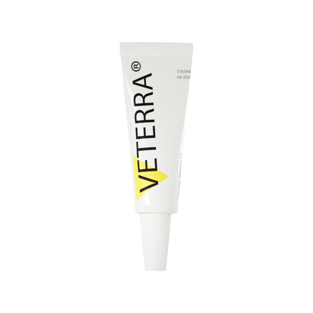 Veterra Eye Health Cream tube opening guidance for careful use.